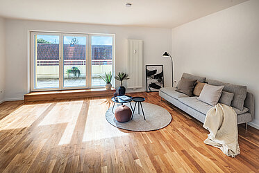 Moosach: Exclusivo piso de 3 habitaciones con azotea de ensueño de 62 m² junto al parque - disponible