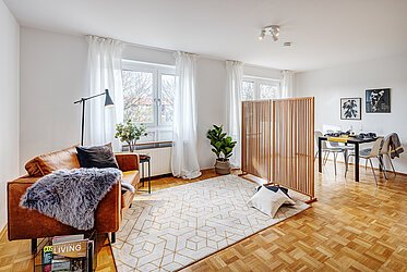 Schwabing: Piso soleado de 1 habitación - vivir tranquilo pero céntrico