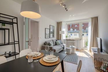 Bonito apartamento de 1,5 habitaciones con balcón en Schwabing